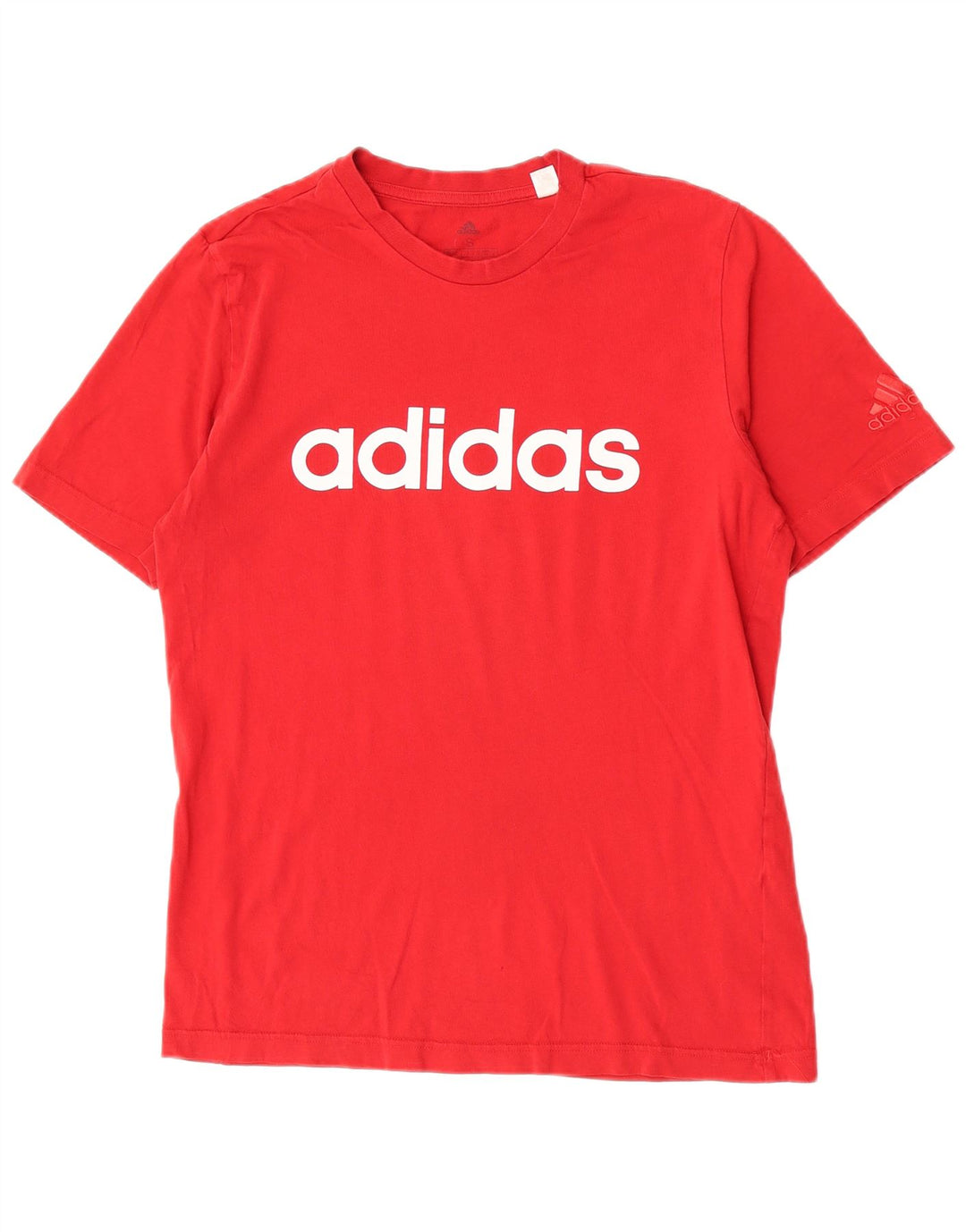 Adidas Mens Graphic T-Shirt Top Small Red Cotton