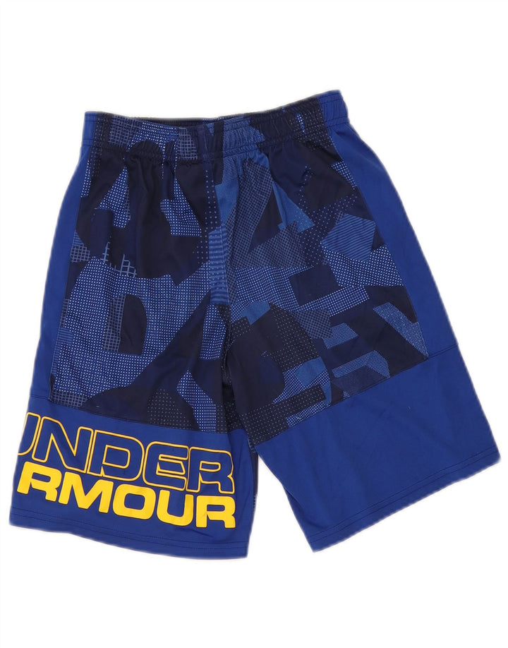 Under Armour Boys Graphic Sport Shorts 9-10 Years Medium Blue Geometric