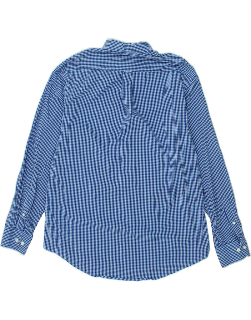 IZOD Mens Shirt XL Blue Geometric Cotton Vintage Izod and Second-Hand Izod from Messina Hembry 