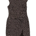 Chaps Womens Sleeveless Sheath Dress UK 18 XL Black Polka Dot Polyester
