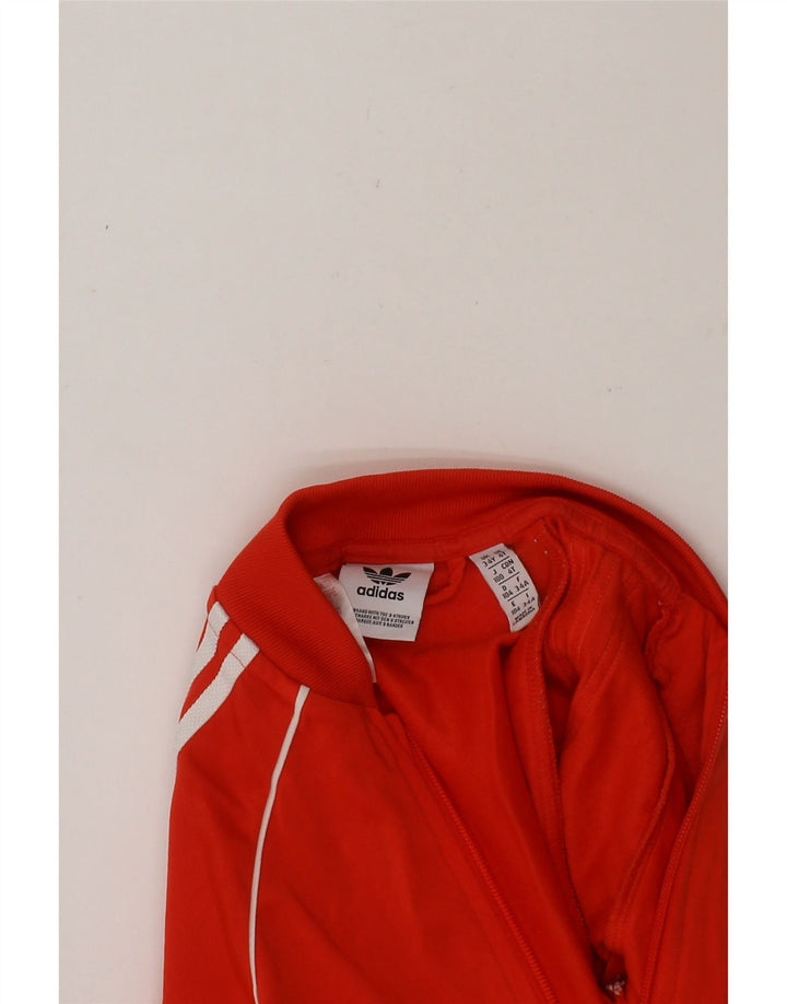 ADIDAS Girls Tracksuit Top Jacket 3-4 Years Orange Polyester Vintage Adidas and Second-Hand Adidas from Messina Hembry 