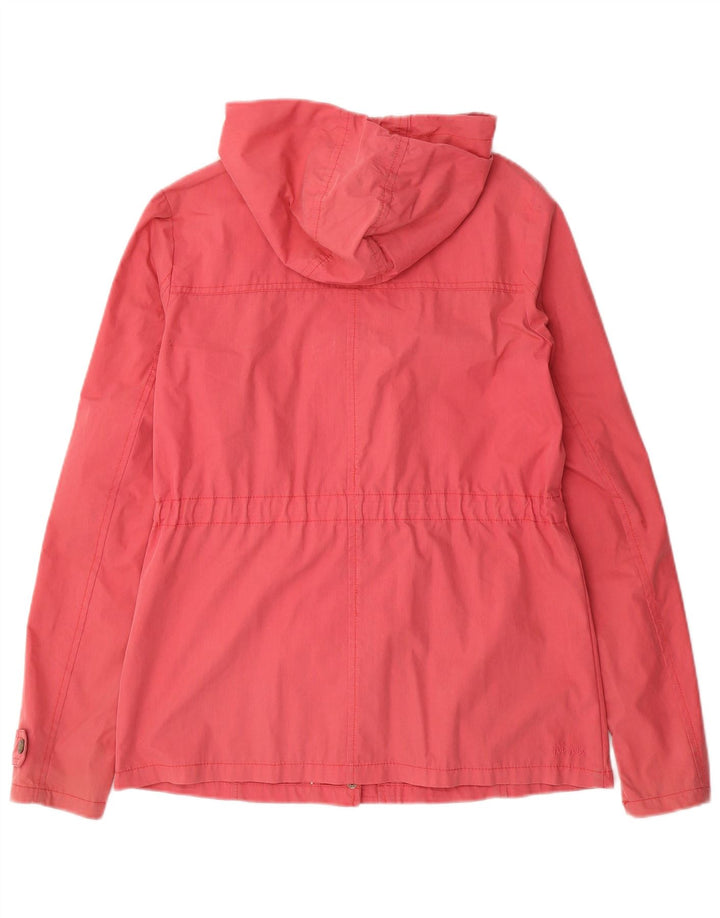Fat Face Womens Hooded Duffle Jacket UK 10 Small Pink Cotton