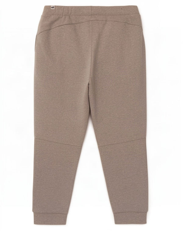 Puma Womens Crop Tracksuit Trousers Joggers UK 16 Large Grey Colourblock