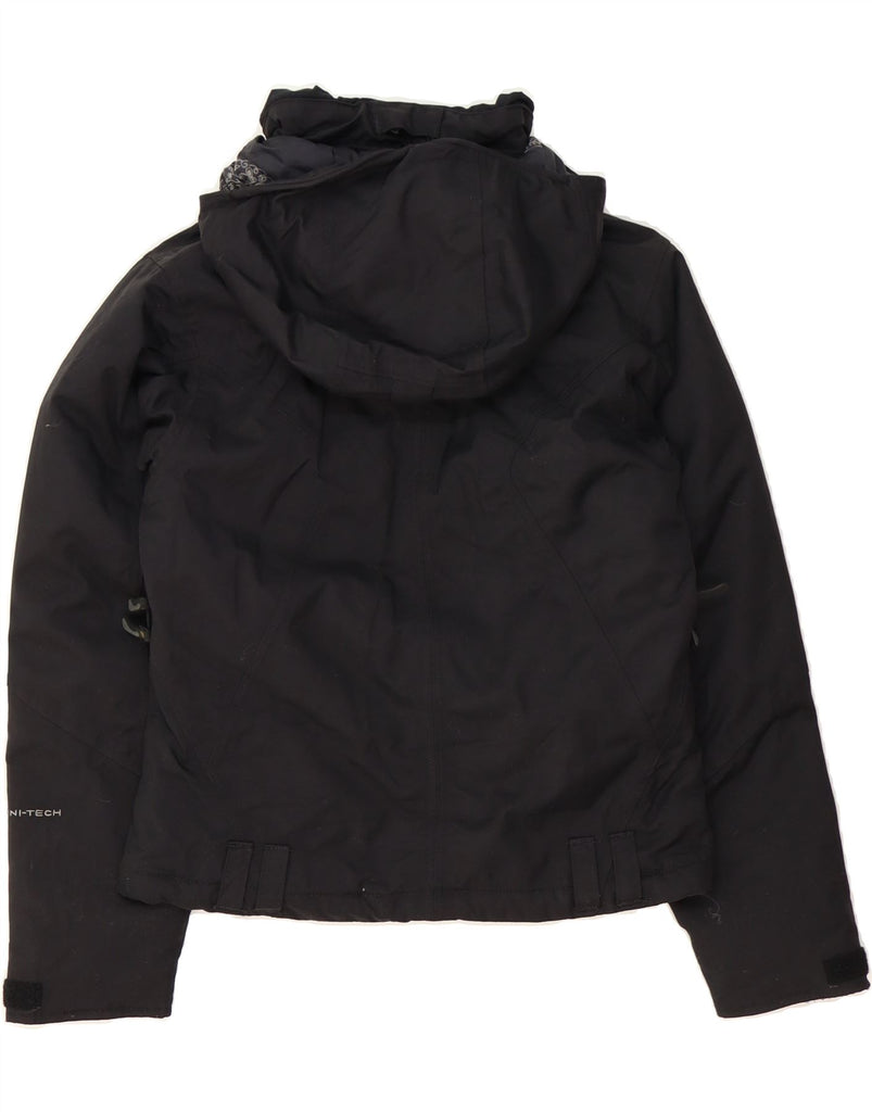 COLUMBIA Womens Titanium Hooded Padded Jacket UK 6 XS Black Nylon Vintage Columbia and Second-Hand Columbia from Messina Hembry 