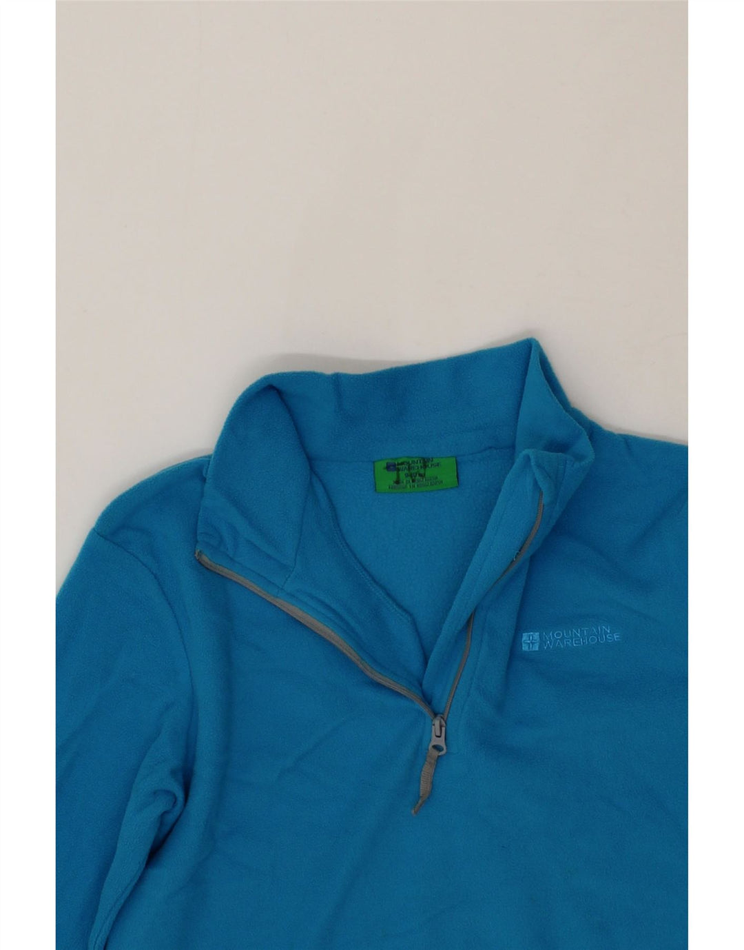 MOUNTAIN WAREHOUSE Boys Zip Neck Fleece Jumper 9-10 Years Blue Polyester Vintage Mountain Warehouse and Second-Hand Mountain Warehouse from Messina Hembry 
