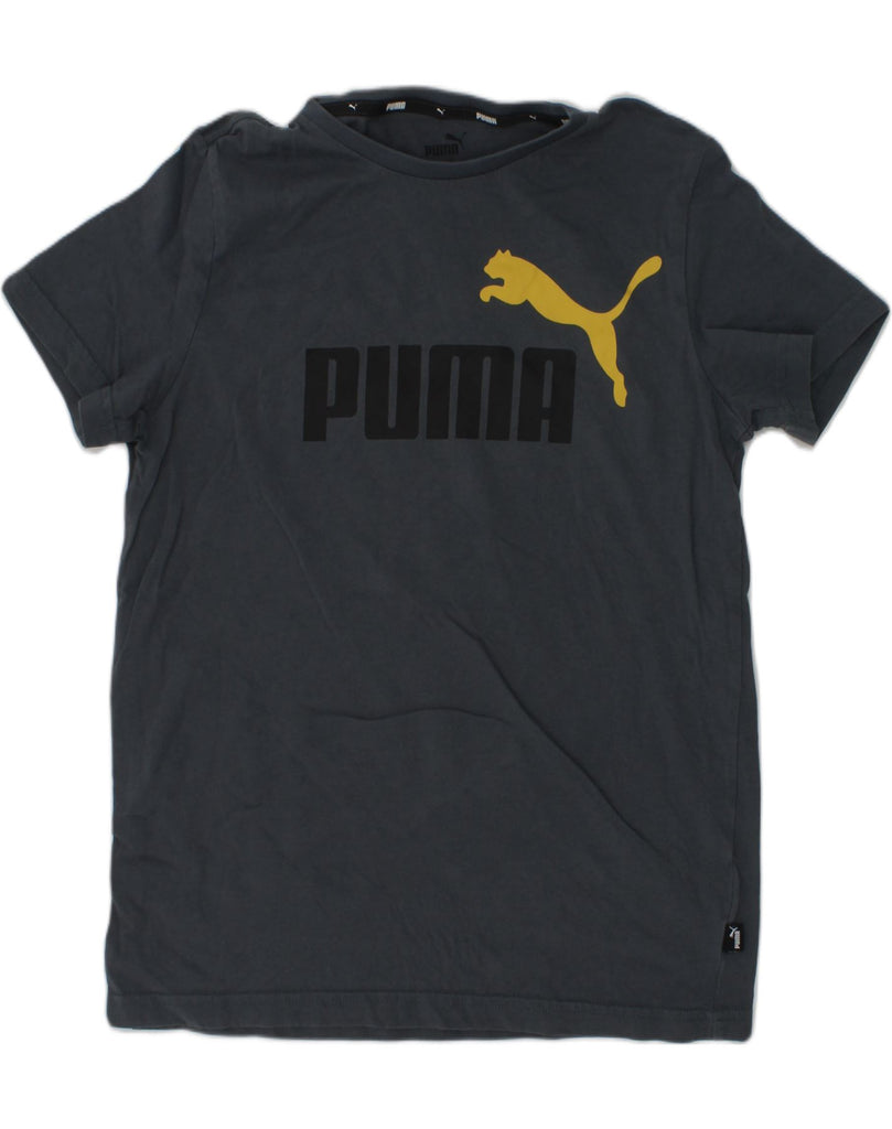 PUMA Boys Graphic T-Shirt Top 13-14 Years Grey Cotton | Vintage Puma | Thrift | Second-Hand Puma | Used Clothing | Messina Hembry 