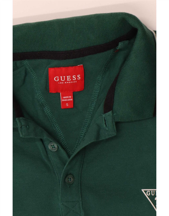 Guess Mens Polo Shirt Small Green Cotton