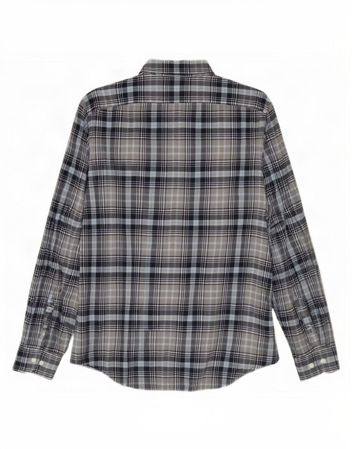 Penguin Mens Flannel Shirt Large Blue Check Cotton