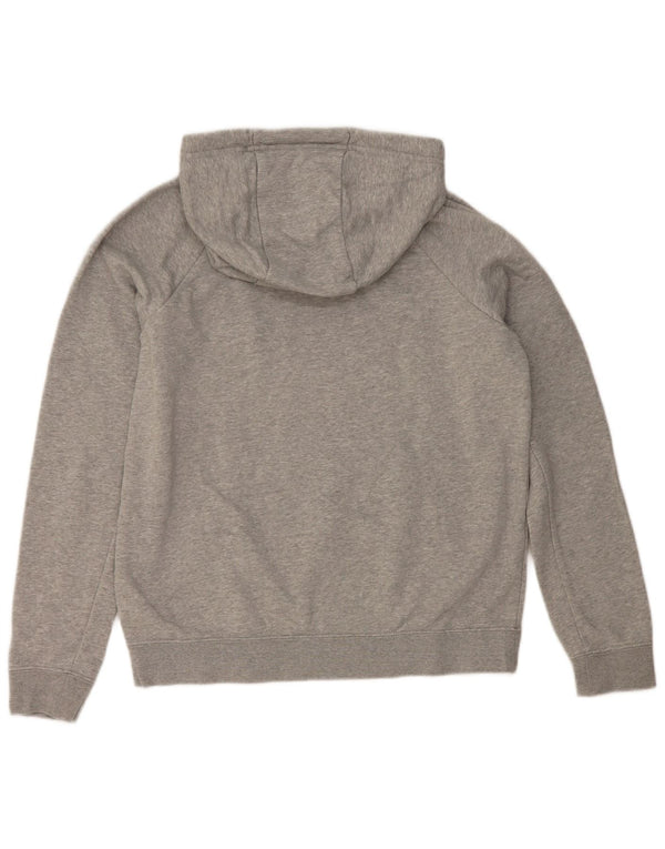 Nike Womens Oversized Hoodie Jumper UK 10 Small Grey Flecked Cotton