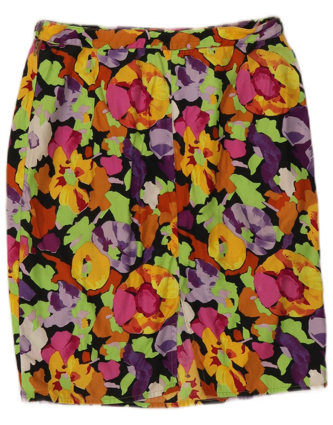 Vintage Womens Straight Skirt W26 Small Multicoloured Floral
