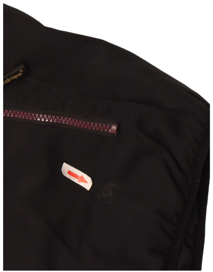Refrigue Mens Hooded Padded Jacket UK 36 Small Black Polyester