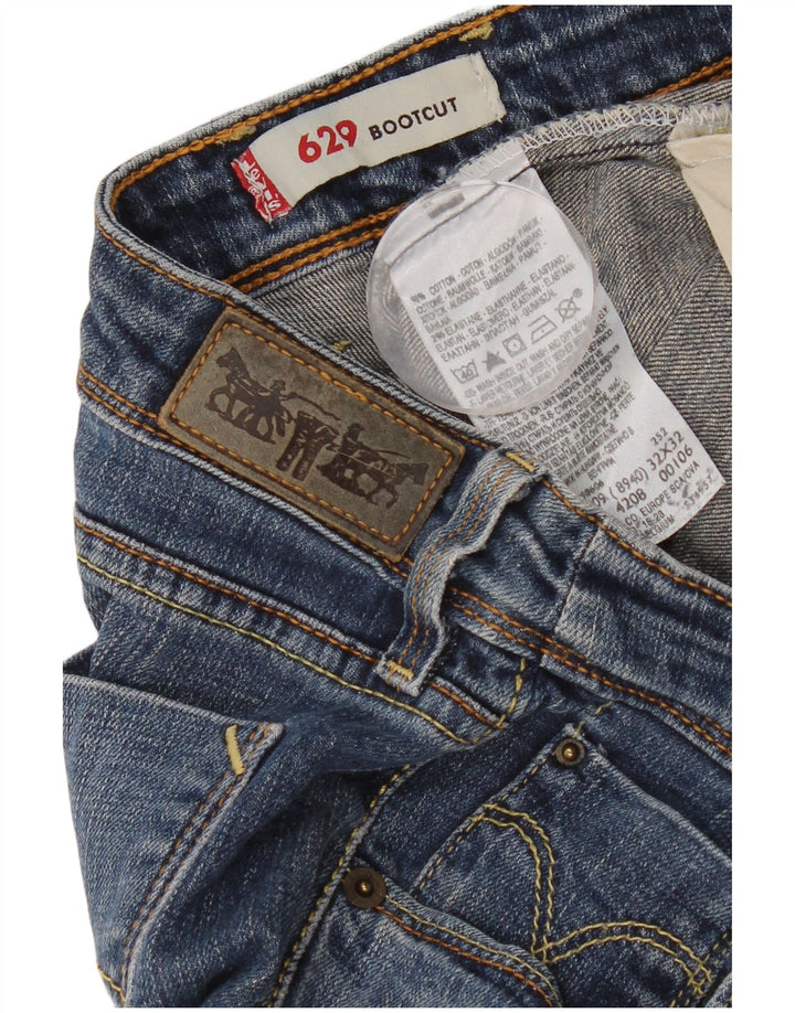 Levi's Womens 629 Bootcut Jeans W32 L32 Blue Cotton