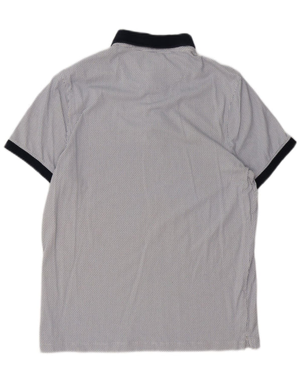 Michael Kors Mens Polo Shirt Small Blue Spotted Cotton