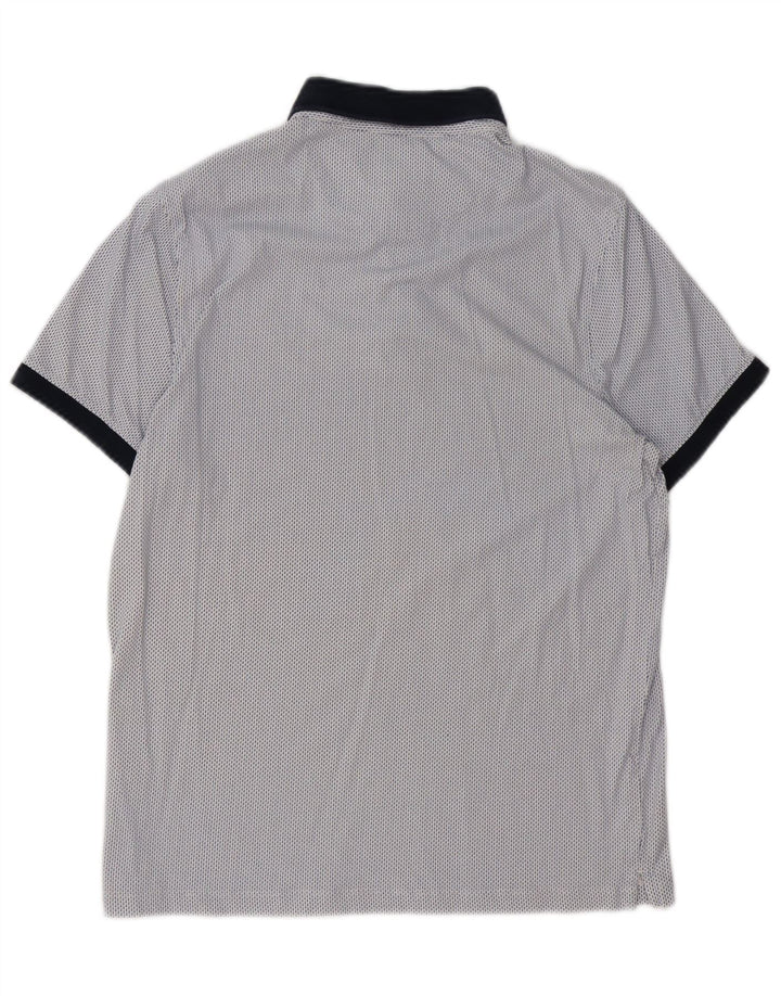 Michael Kors Mens Polo Shirt Small Blue Spotted Cotton