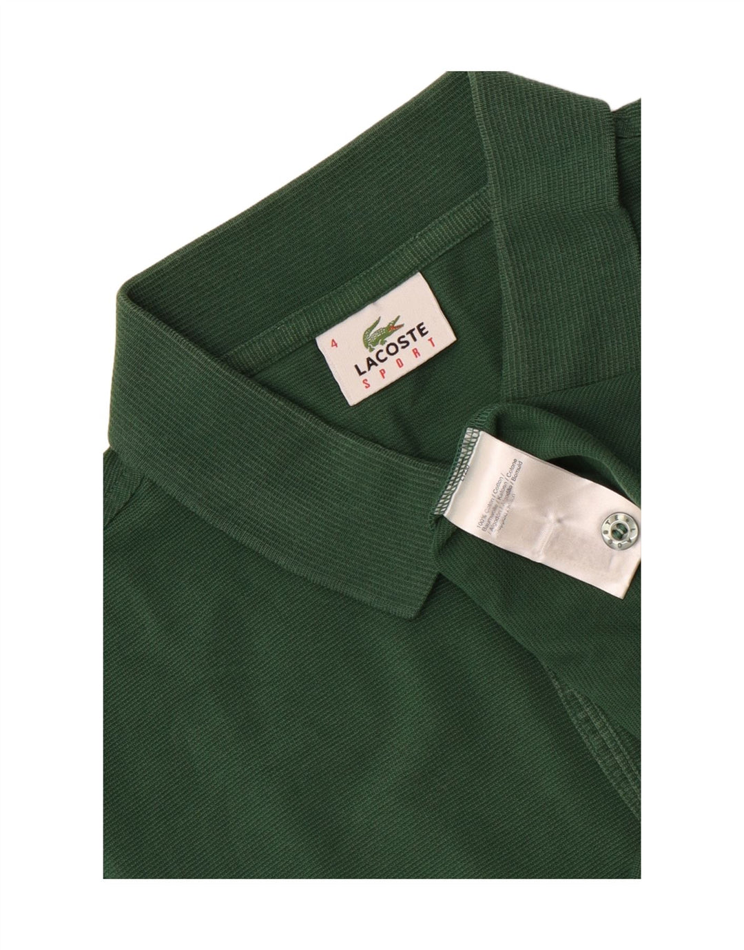 Lacoste Mens Polo Shirt Size 4 Medium Green Cotton