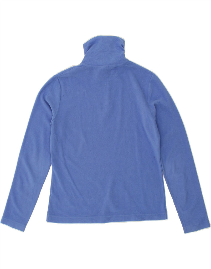 FILA Womens Zip Neck Fleece Jumper UK 14 Medium Blue Polyester Vintage Fila and Second-Hand Fila from Messina Hembry 