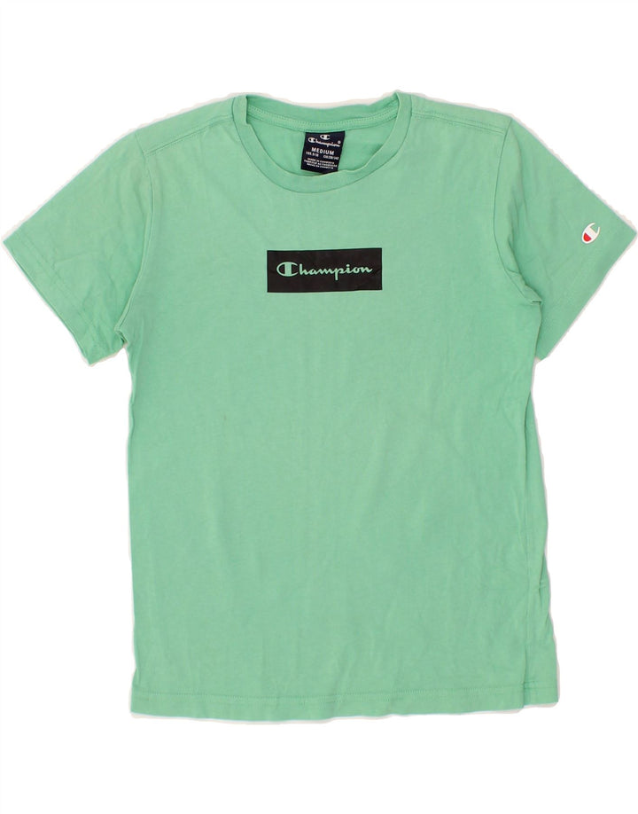CHAMPION Boys Graphic T-Shirt Top 9-10 Years Medium Green Vintage Champion and Second-Hand Champion from Messina Hembry 