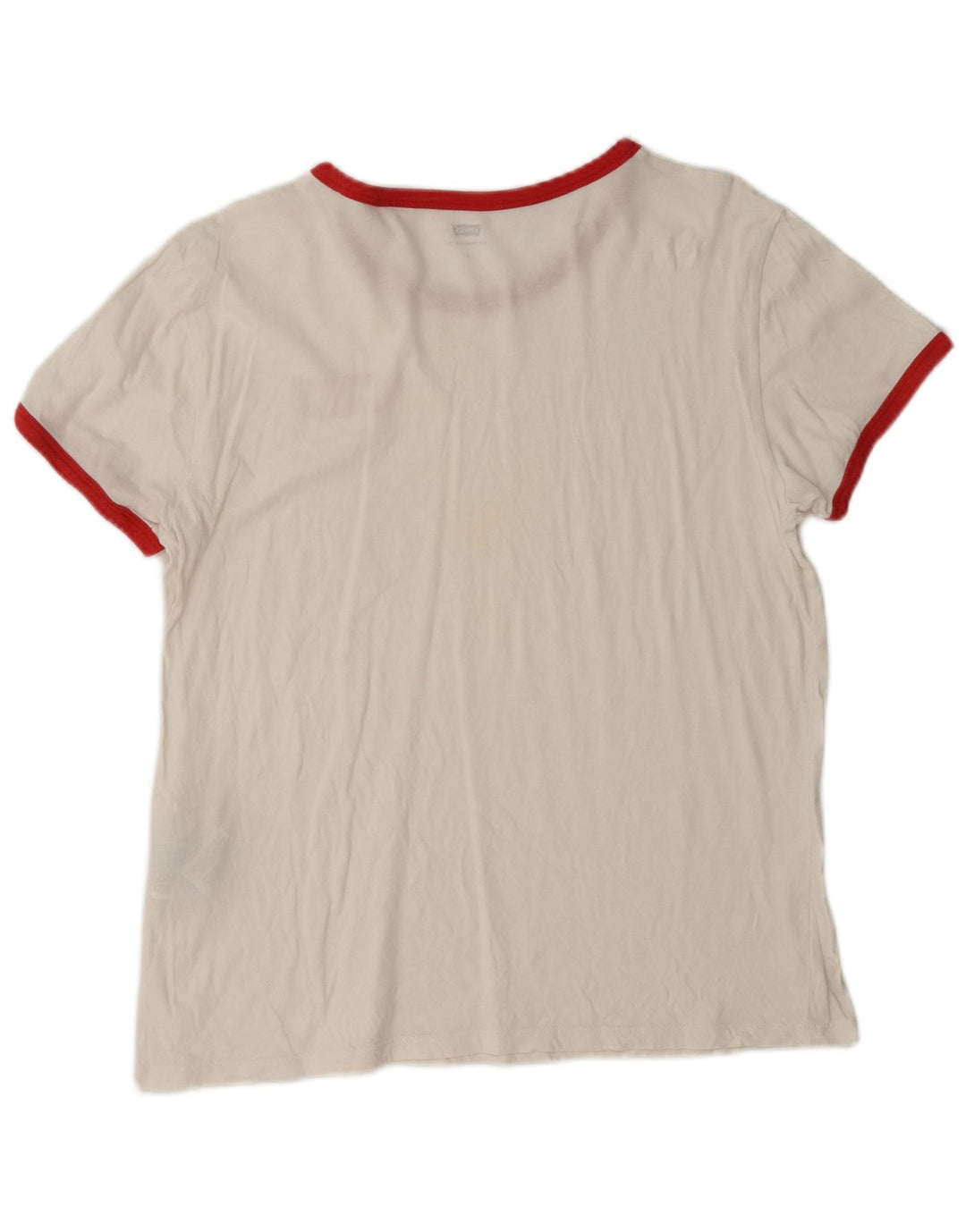 Levi's Womens T-Shirt Top UK 16 Large White Cotton