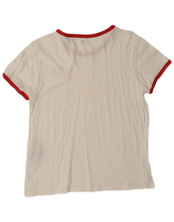 Levi's Womens T-Shirt Top UK 16 Large White Cotton