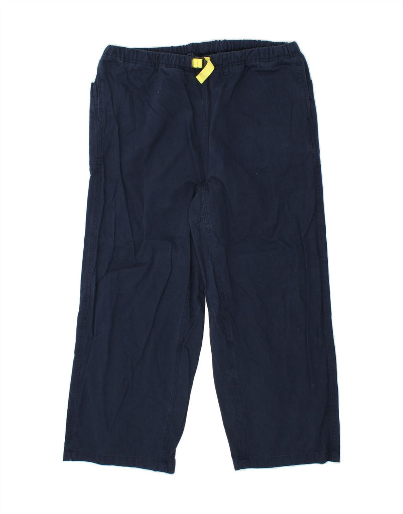 MOSSIMO Womens Straight Capri Trousers W38 L28 Navy Blue Cotton Vintage Mossimo and Second-Hand Mossimo from Messina Hembry 