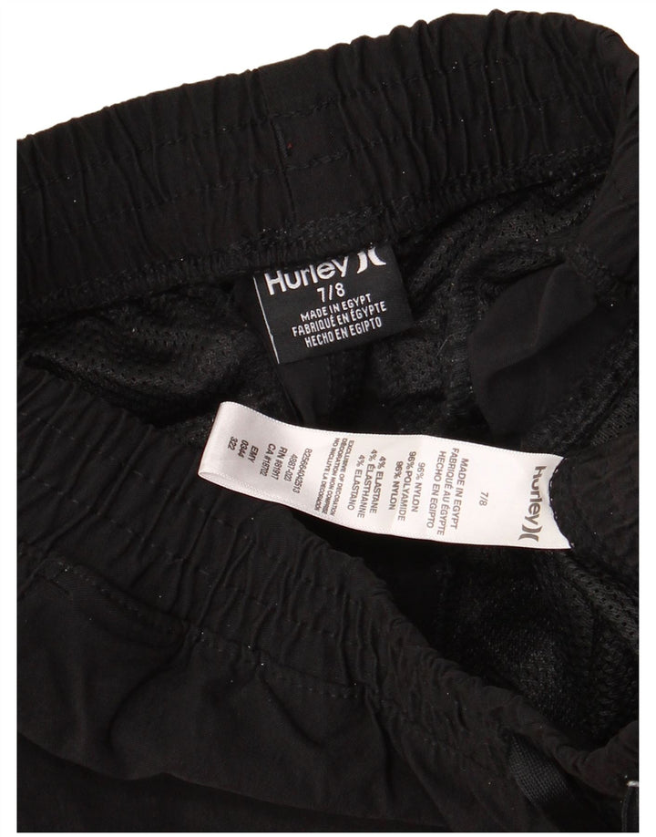 Hurley Girls Tracksuit Trousers Joggers 7-8 Years  Black Nylon