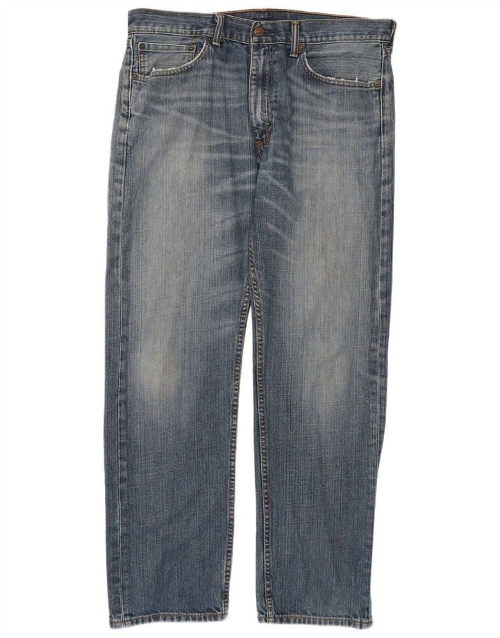 Levi's Mens 505 Straight Jeans W34 L32 Blue Cotton