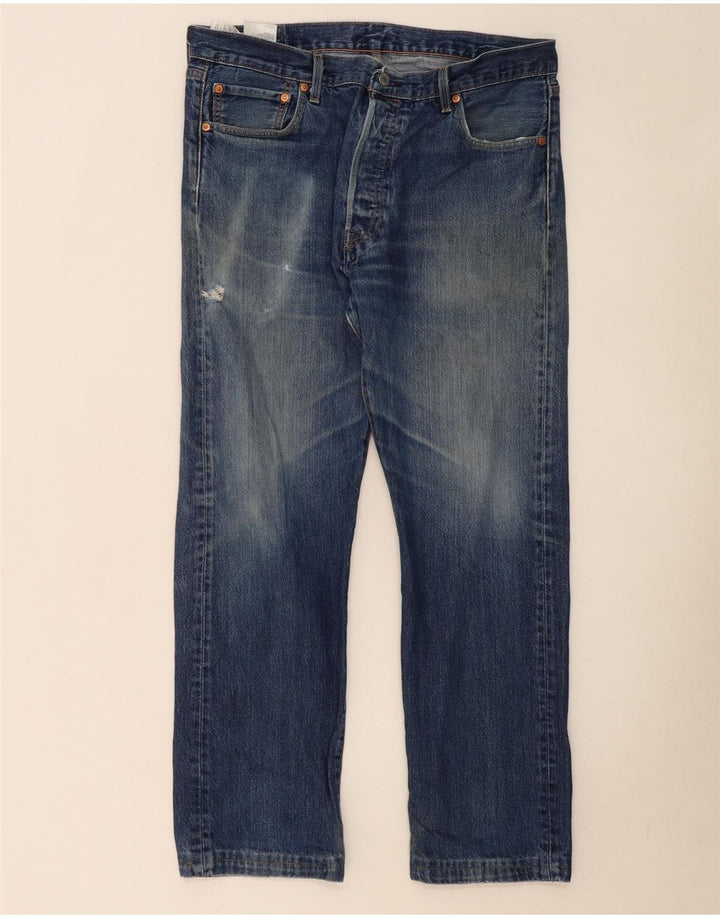 Levi's Mens 501 Straight Jeans  W36 L30 Blue Cotton