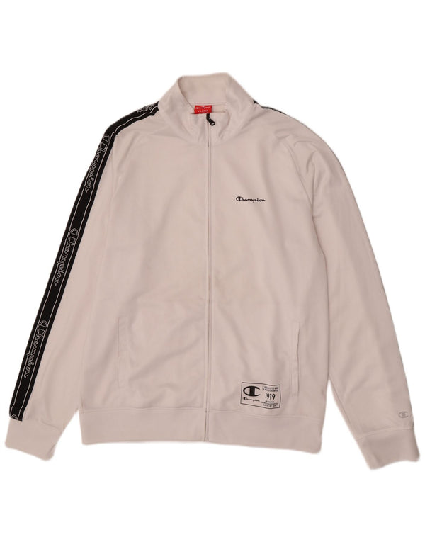 Champion Mens Graphic Tracksuit Top Jacket XL White Colourblock