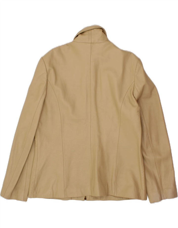 TORUS Womens Leather Jacket UK 20 2XL Beige Leather Vintage Torus and Second-Hand Torus from Messina Hembry 