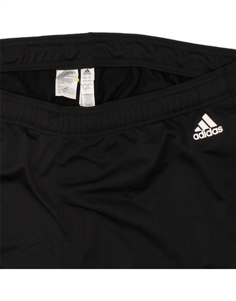 ADIDAS Womens Capri Tracksuit Trousers UK 24/26 2XL Black Polyester | Vintage Adidas | Thrift | Second-Hand Adidas | Used Clothing | Messina Hembry 