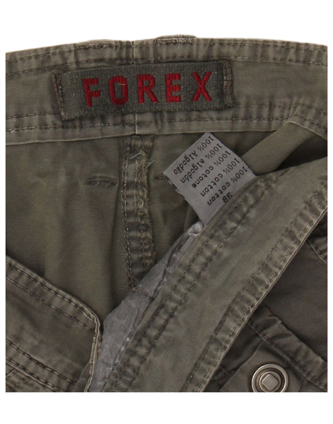 FOREX Mens Cargo Shorts W38 XL Khaki Cotton