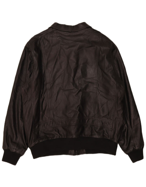 Vintage Mens Leather Jacket UK 42 XL Black