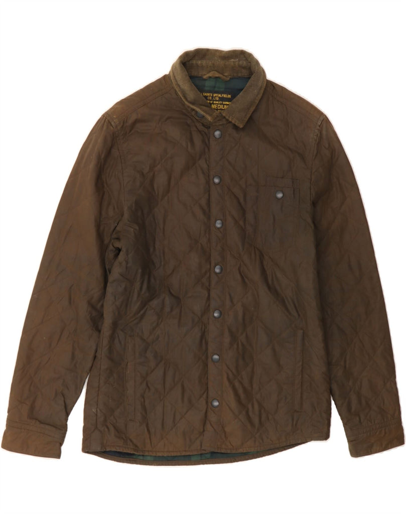 ALL SAINTS Mens Quilted Jacket UK 38 Medium Brown Cotton Vintage All Saints and Second-Hand All Saints from Messina Hembry 