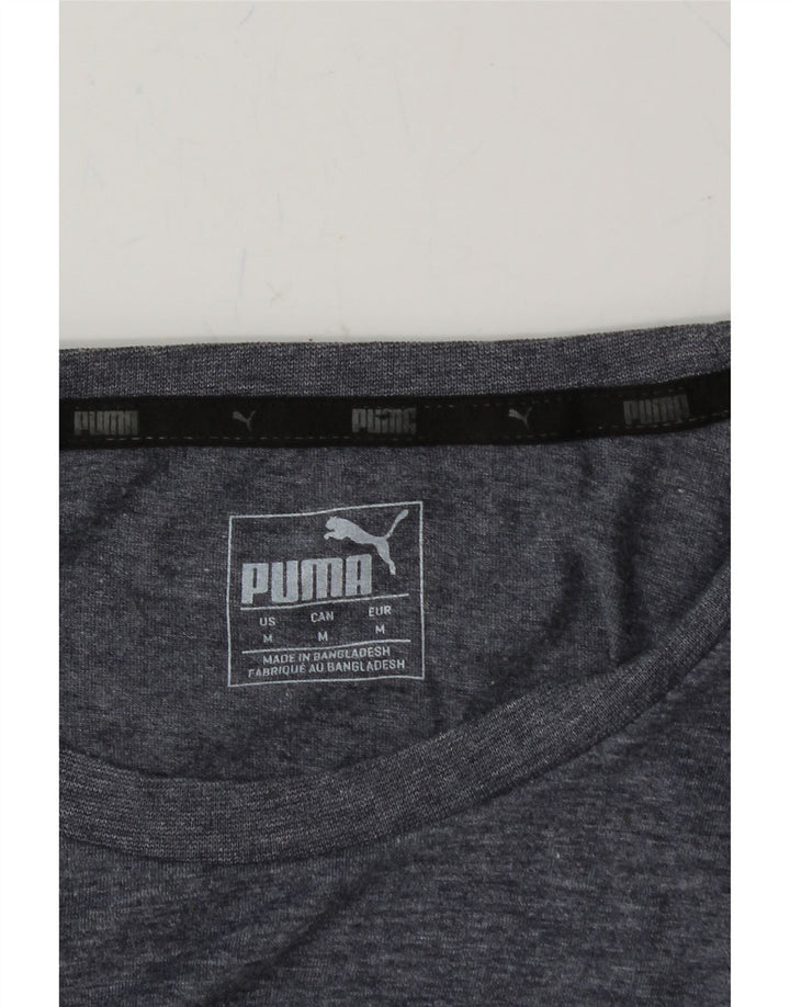 PUMA Mens Graphic T-Shirt Top Medium Navy Blue Vintage Puma and Second-Hand Puma from Messina Hembry 