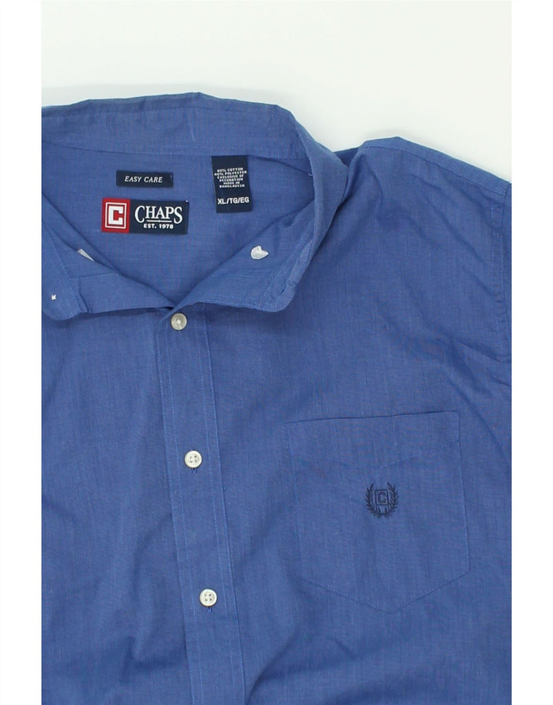 CHAPS Mens Shirt XL Blue Cotton | Vintage Chaps | Thrift | Second-Hand Chaps | Used Clothing | Messina Hembry 