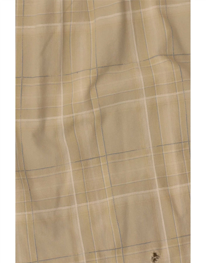 Camel Active Mens Short Sleeve Shirt XL Beige Check