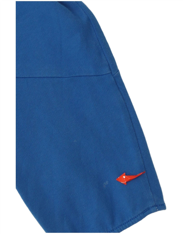 Adidas Mens Button Neck Hoodie Jumper Small White Colourblock Cotton