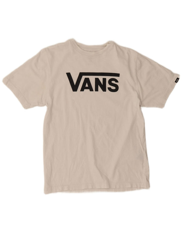 Vans Boys Classic Fit Graphic T-Shirt Top 12-13 Years Large White Cotton