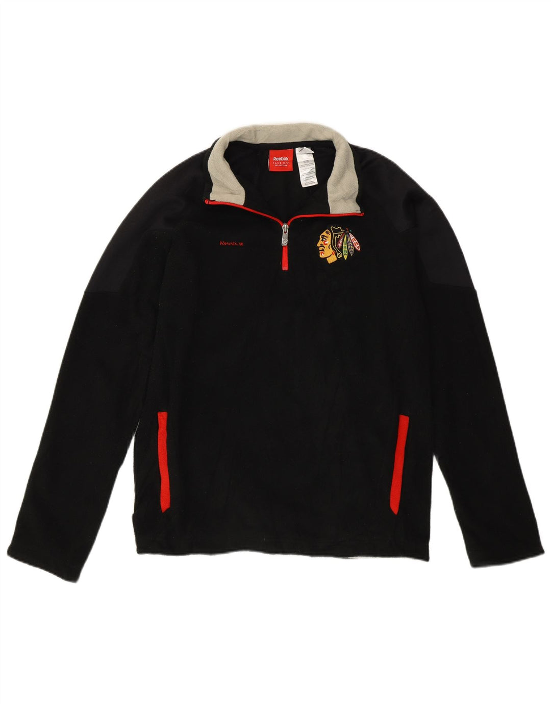 Reebok Boys Graphic Fleece Jumper 12-13 Years Large Black