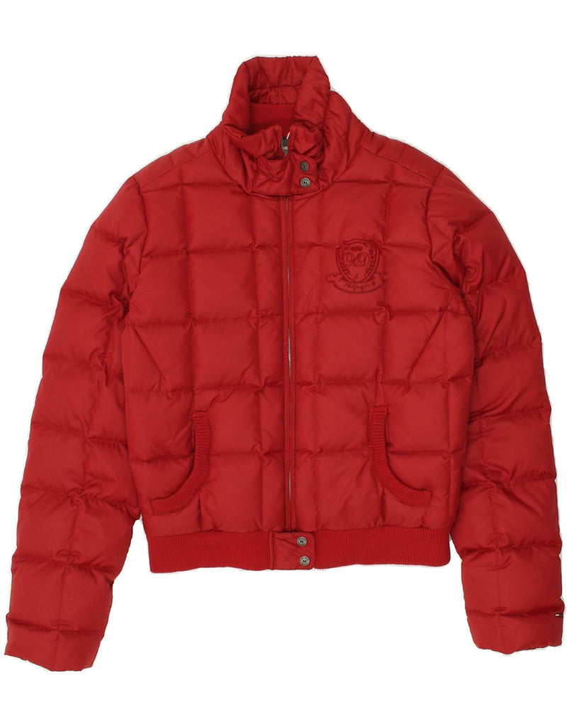 TOMMY HILFIGER Womens Padded Jacket UK 14 Large Red | Vintage Tommy Hilfiger | Thrift | Second-Hand Tommy Hilfiger | Used Clothing | Messina Hembry 