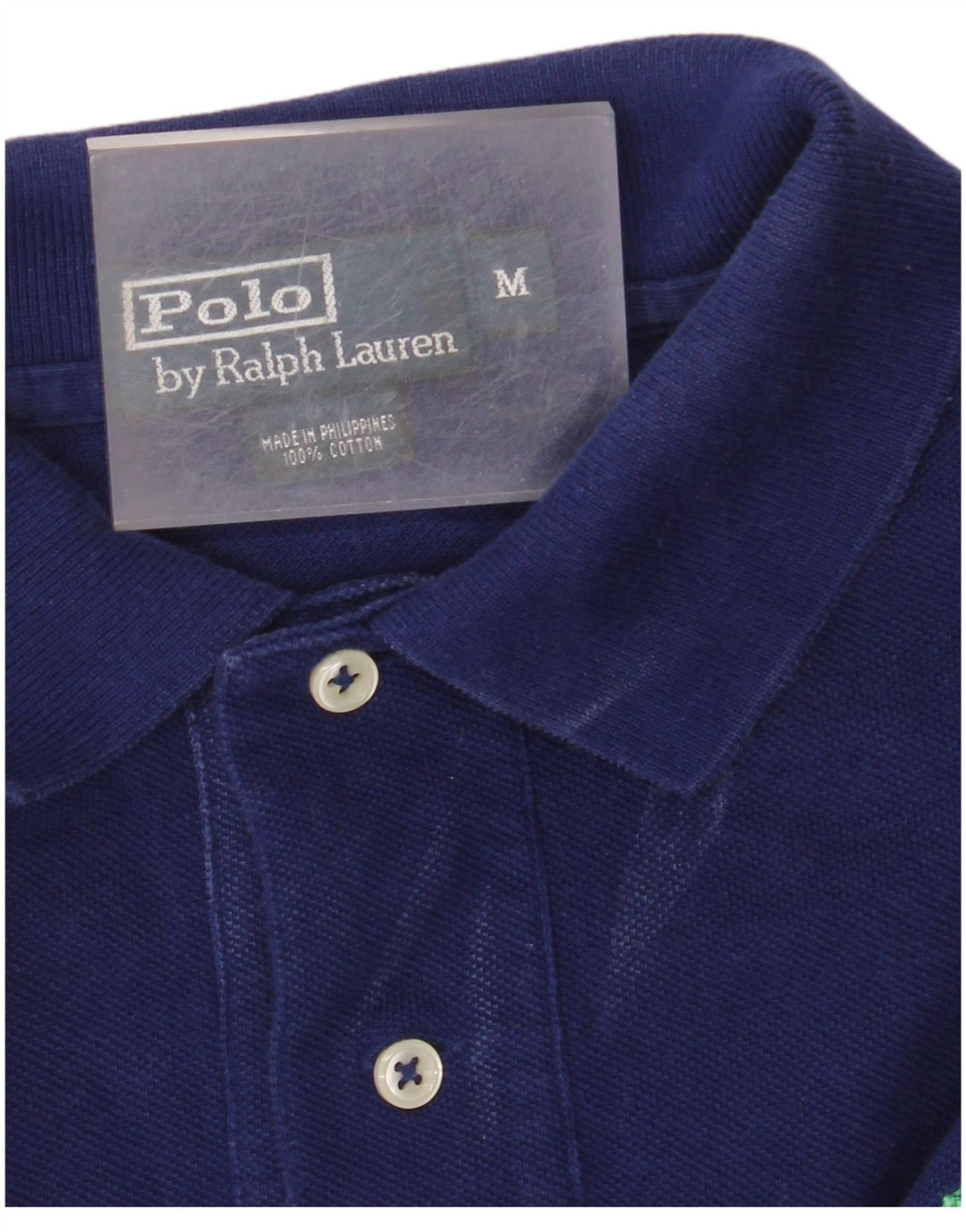 Polo Ralph Lauren Mens Polo Shirt Medium Navy Blue Cotton