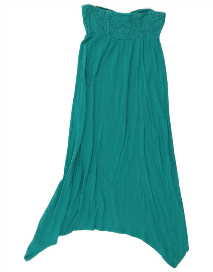 Roxy Womens Asymmetric Strapless Dress UK 10 Small Turquoise