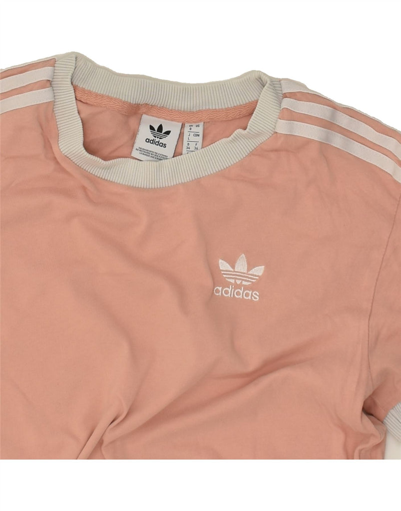 ADIDAS Womens Loose Fit Graphic T-Shirt Top UK 8 Small  Pink Cotton | Vintage Adidas | Thrift | Second-Hand Adidas | Used Clothing | Messina Hembry 