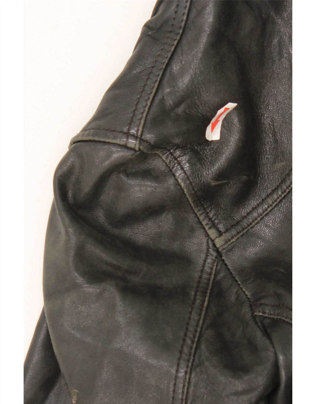 Massimo Dutti Womens Biker Leather Jacket UK 10 Small Black