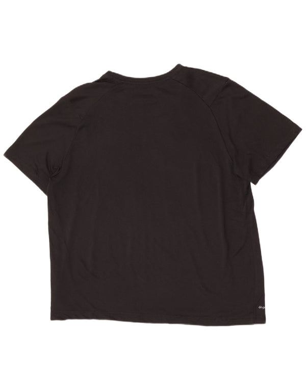 Russell Athletic Mens Dri-Power T-Shirt Top UK 38/40 Medium Black Polyester