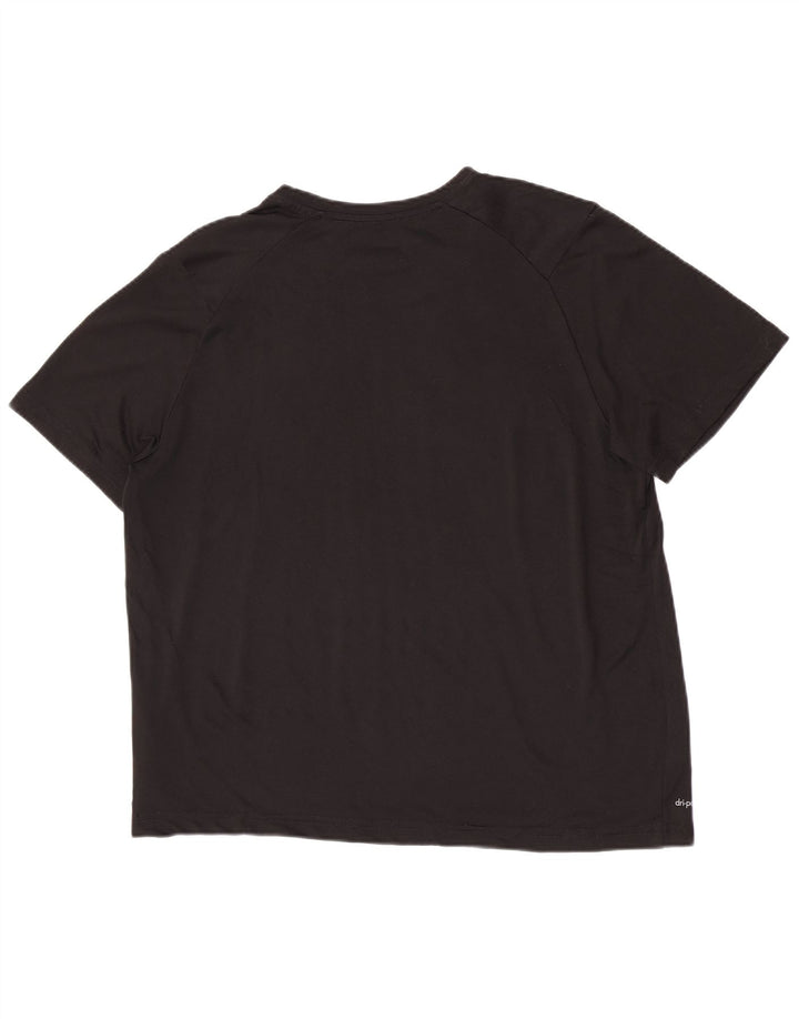 Russell Athletic Mens Dri-Power T-Shirt Top UK 38/40 Medium Black Polyester