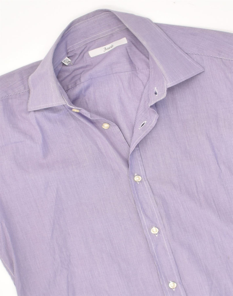 FACIS Mens Shirt Size 15 1/2 39 Medium Purple Cotton | Vintage Facis | Thrift | Second-Hand Facis | Used Clothing | Messina Hembry 