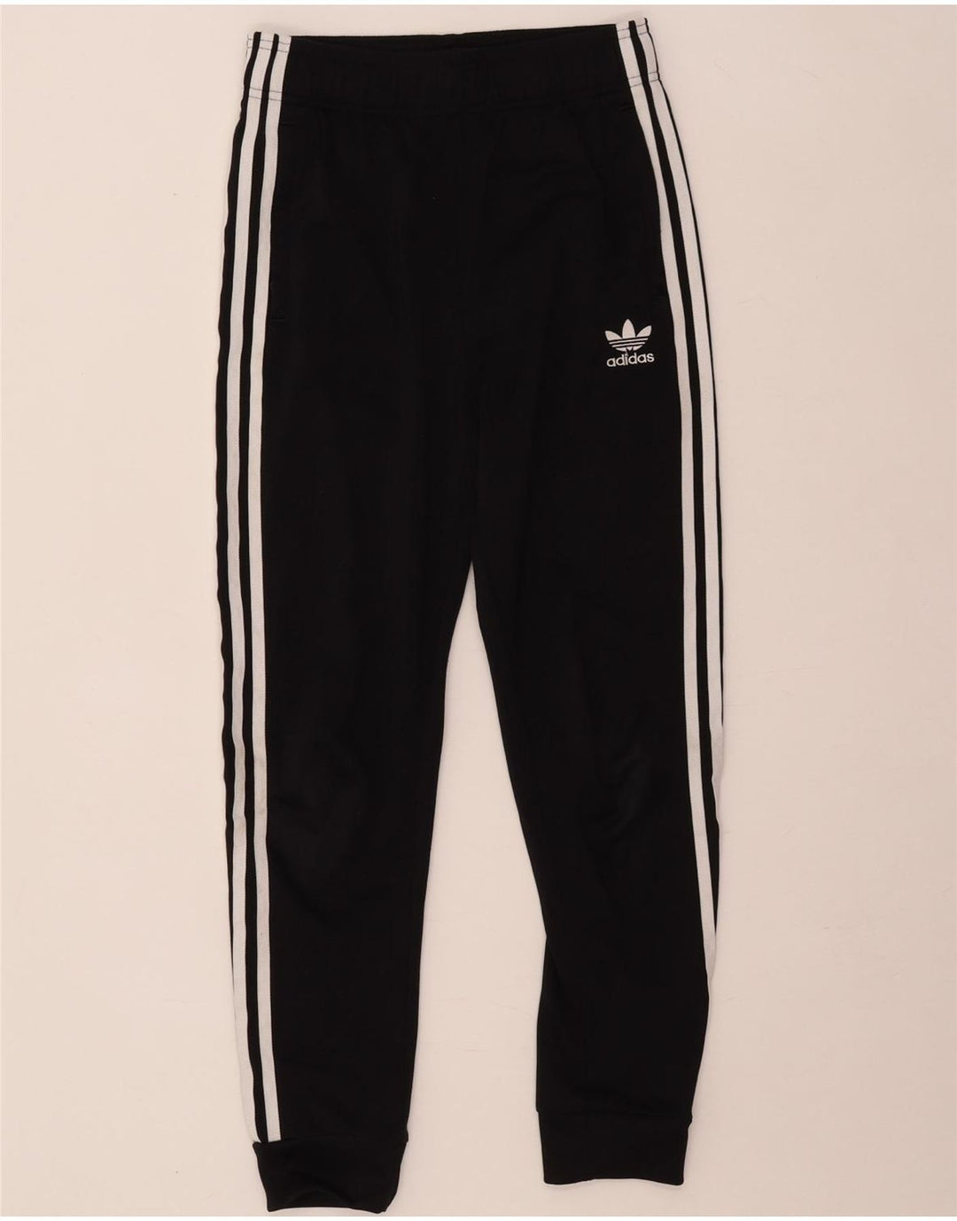 Adidas Boys Tracksuit Trousers Joggers 12-13 Years Black Polyester