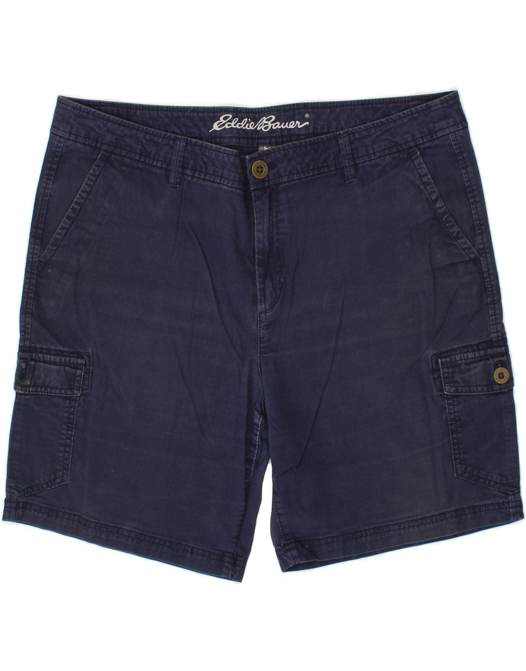 EDDIE BAUER Womens Cargo Shorts US 16 2XL W38 Navy Blue Cotton Vintage Eddie Bauer and Second-Hand Eddie Bauer from Messina Hembry 