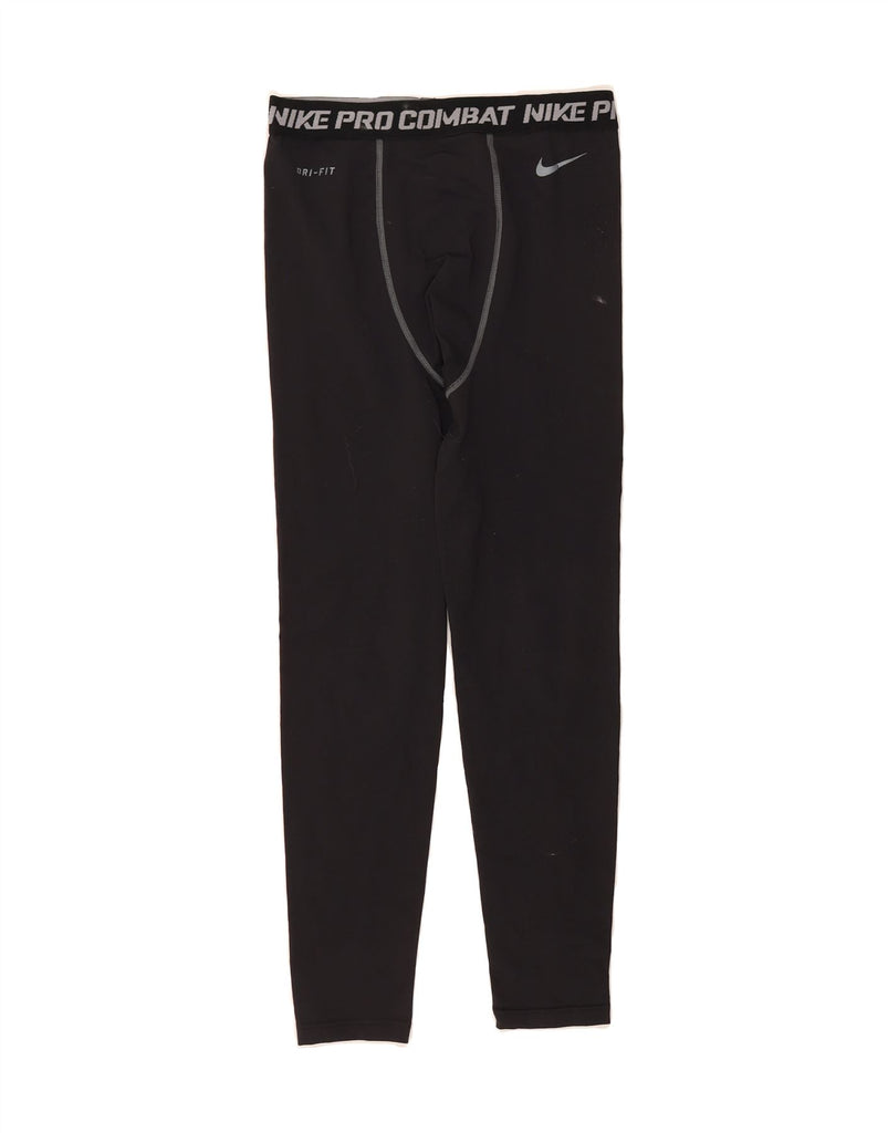 NIKE Boys Dri Fit Graphic Leggings 13-14 Years XL Black Polyester Vintage Nike and Second-Hand Nike from Messina Hembry 